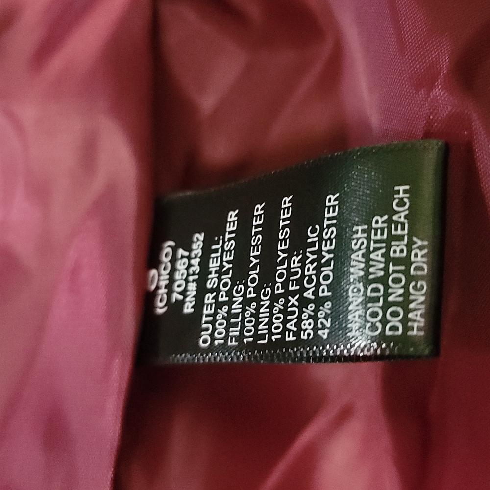 Burgundy junior size Small jackets, full zip hood - Picture 5 of 7